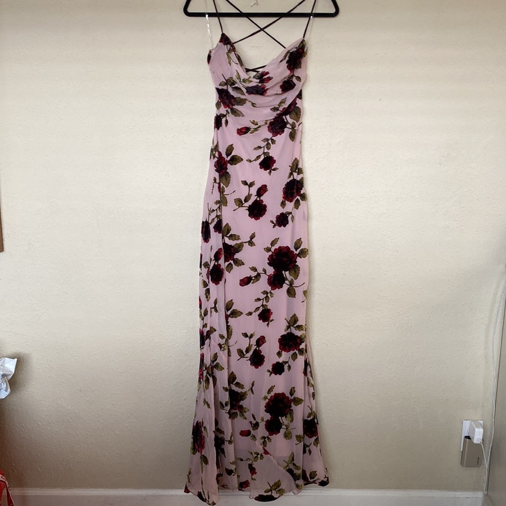 House of CB Floral Maxi Dress - Pink and Black - Picture 3 of 14